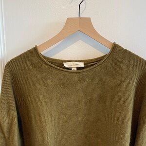 SeaSalt Cornwall Olive Crew Neck Knit Sweater